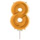 Μπαλόνια foil χρυσό minishape νούμερο 8 (40 εκατοστά)