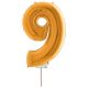 Μπαλόνια foil χρυσό minishape νούμερο 9 (40 εκατοστά)
