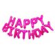 HAPPY BIRTHDAY σχηματισμένη λέξη με μπαλόνια φούξια | 34 Χ 21εκατοστά