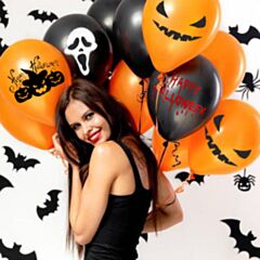 Μπαλόνια 12 ιντσών τυπωμένα HALLOWEEN 15 τεμάχια ΣΥΣΚΕΥΑΣΜΕΝΑ ND