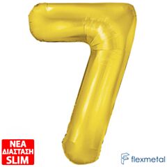 Μπαλόνι Αριθμός Νο 7 Χρυσό 86 cm Για Ήλιο (Συσκευασμένο)