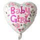 Μπαλόνι foil 18 ιντσών Baby girl καρδιά BF