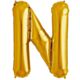 Balloons Letter N 1m Gold
