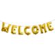 Μπαλόνια Welcome! χρυσά 16'' (8 Τεμάχια)