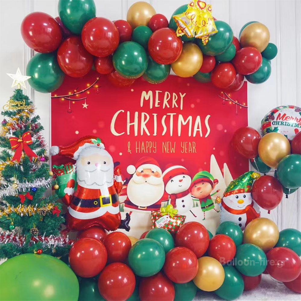 Μπαλόνια σχηματισμένα αψίδα για στολισμό Χριστουγεννιάτικο